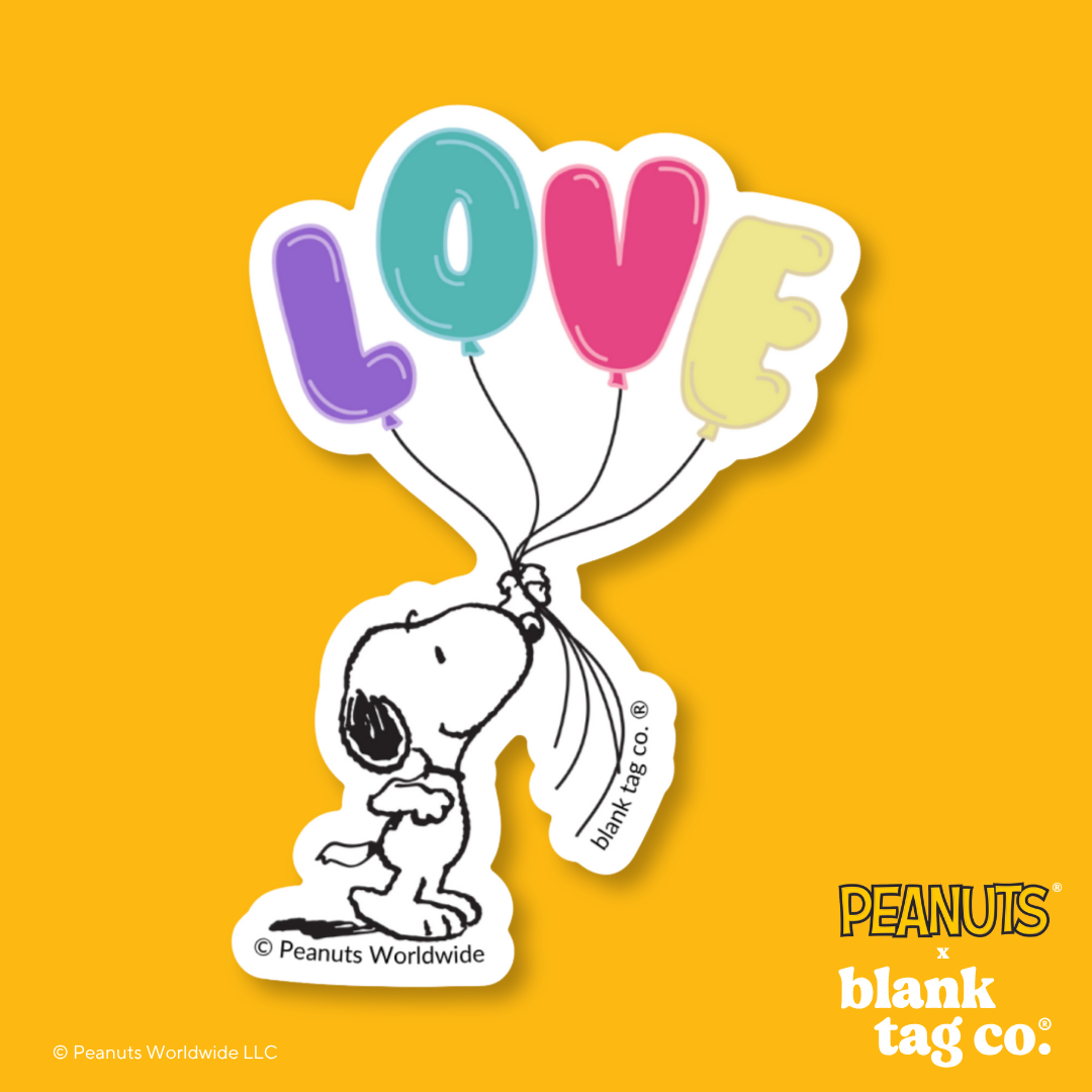 Peanuts® Waterproof Sticker - Love Balloons