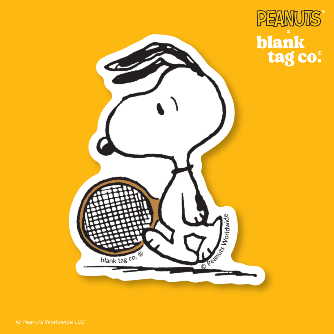 Peanuts® Waterproof Sticker - Sad Tennis Snoopy
