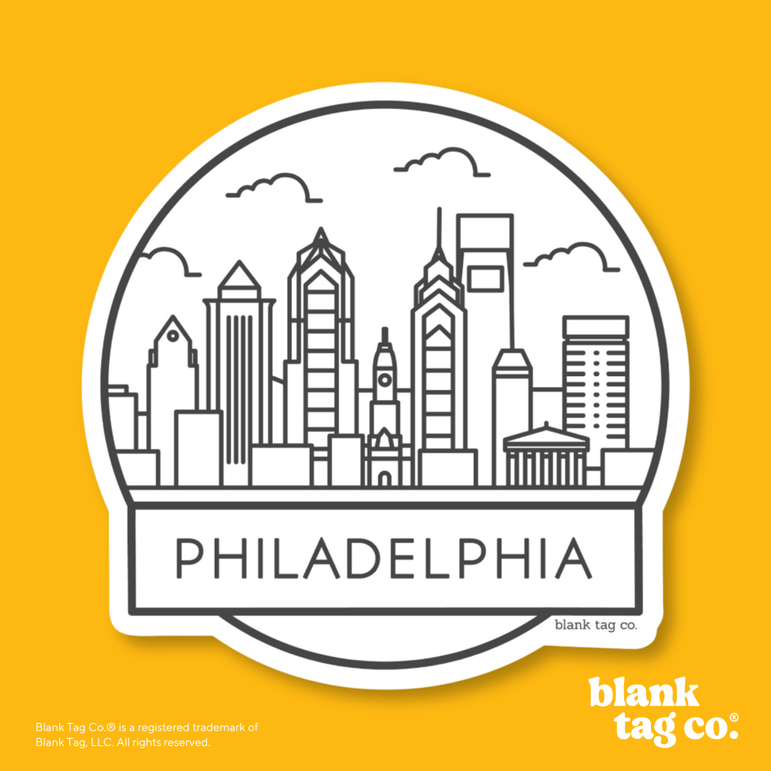 Blank Tag Co.® Waterproof Sticker - Philadelphia Cityscape
