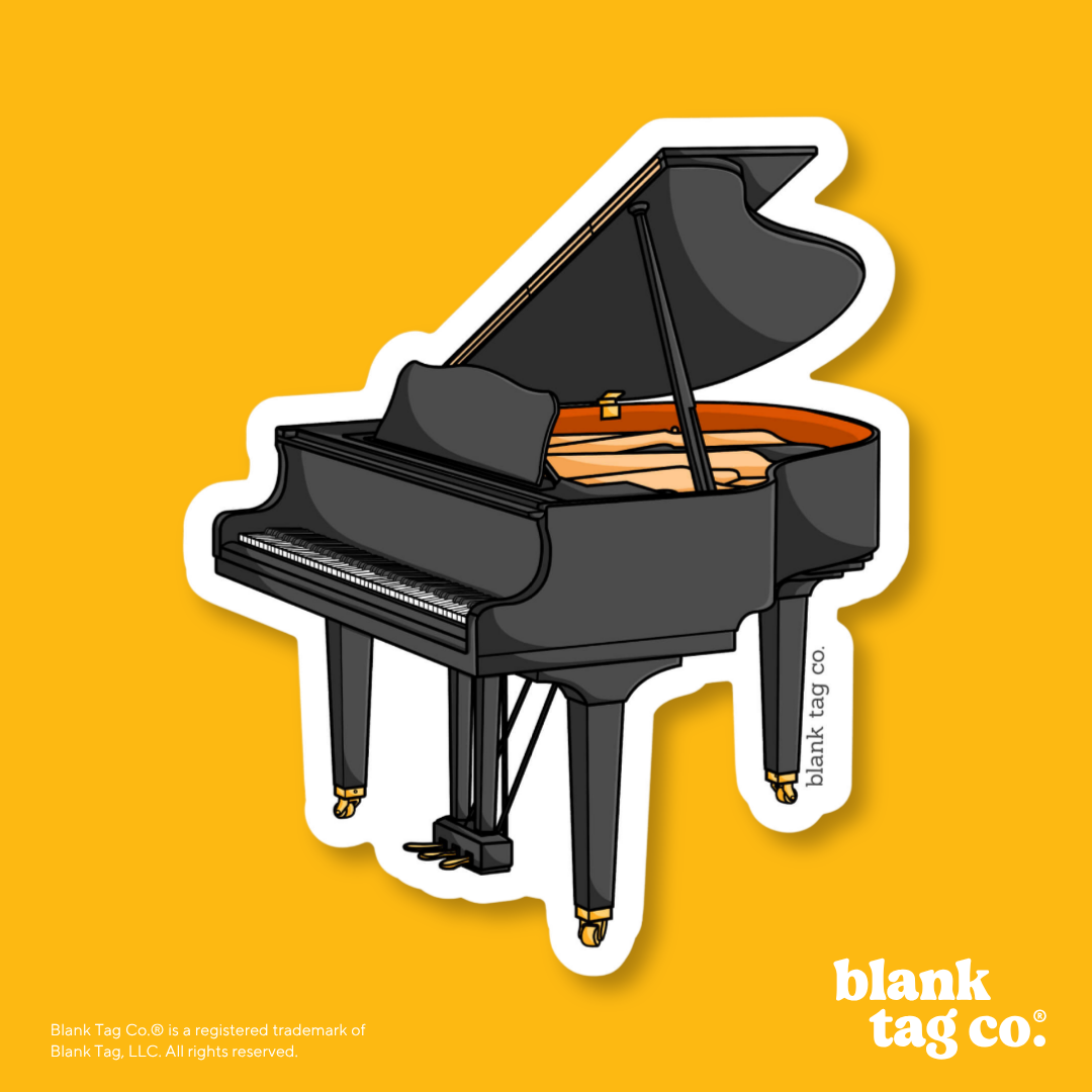 Blank Tag Co.® Waterproof Sticker - Piano