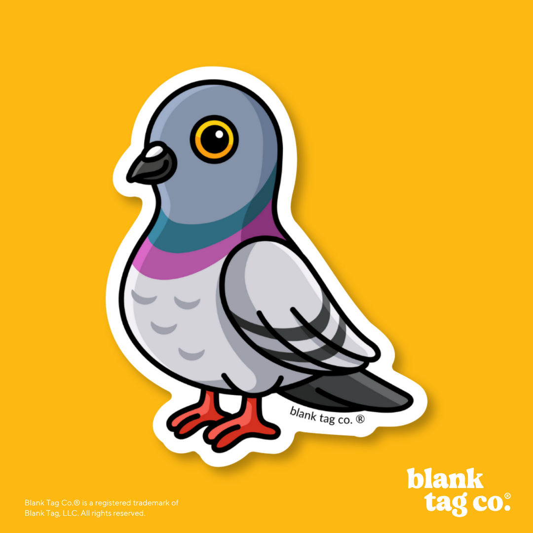 Blank Tag Co.® Waterproof Sticker - Pigeon