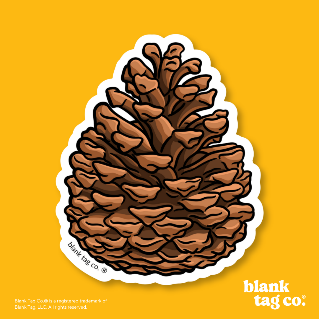 Blank Tag Co.® Waterproof Sticker - Pinecone