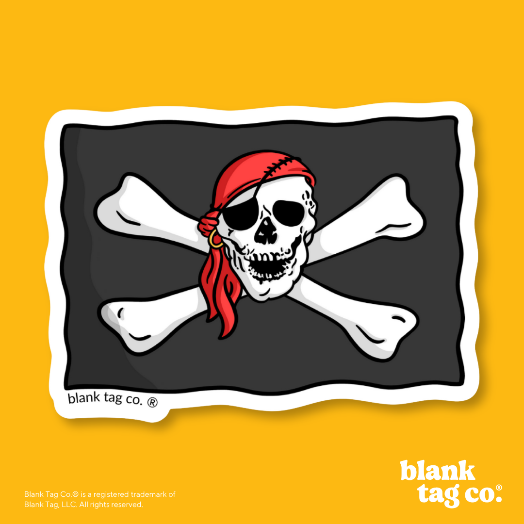Blank Tag Co.® Waterproof Sticker - Pirate Flag