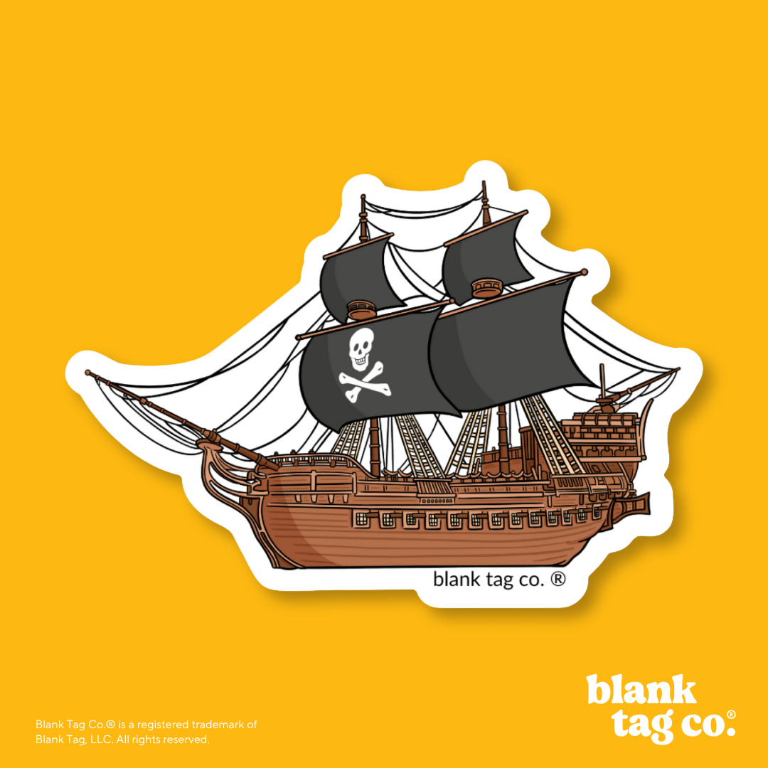 Blank Tag Co.® Waterproof Sticker - Pirate Ship