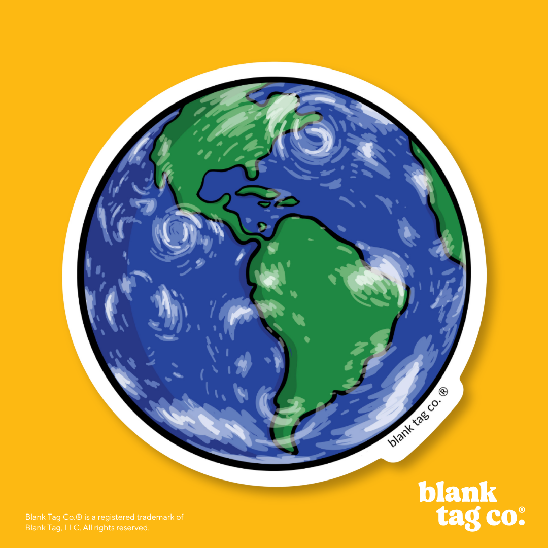 Blank Tag Co.® Waterproof Sticker - Planet Earth