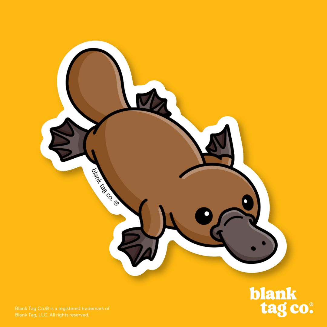Blank Tag Co.® Waterproof Sticker - Platypus