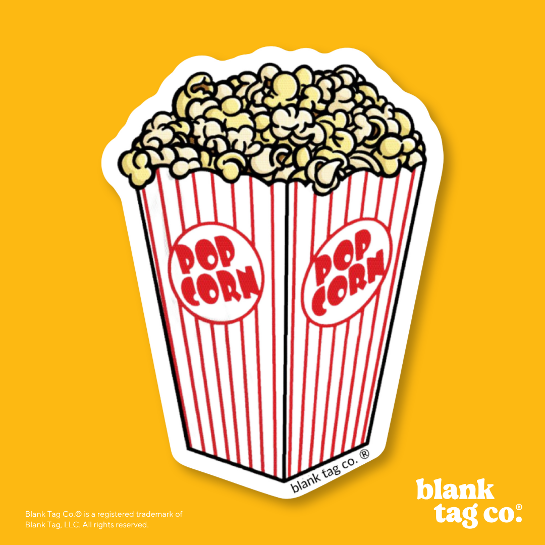 Blank Tag Co.® Waterproof Sticker - Popcorn