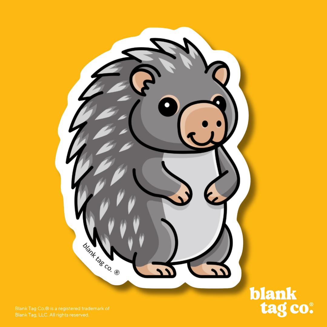 Blank Tag Co.® Waterproof Sticker - Porcupine