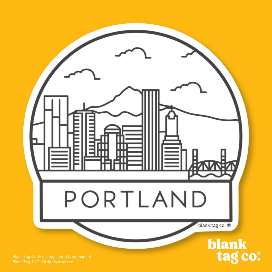 Blank Tag Co.® Waterproof Sticker - Portland Cityscape