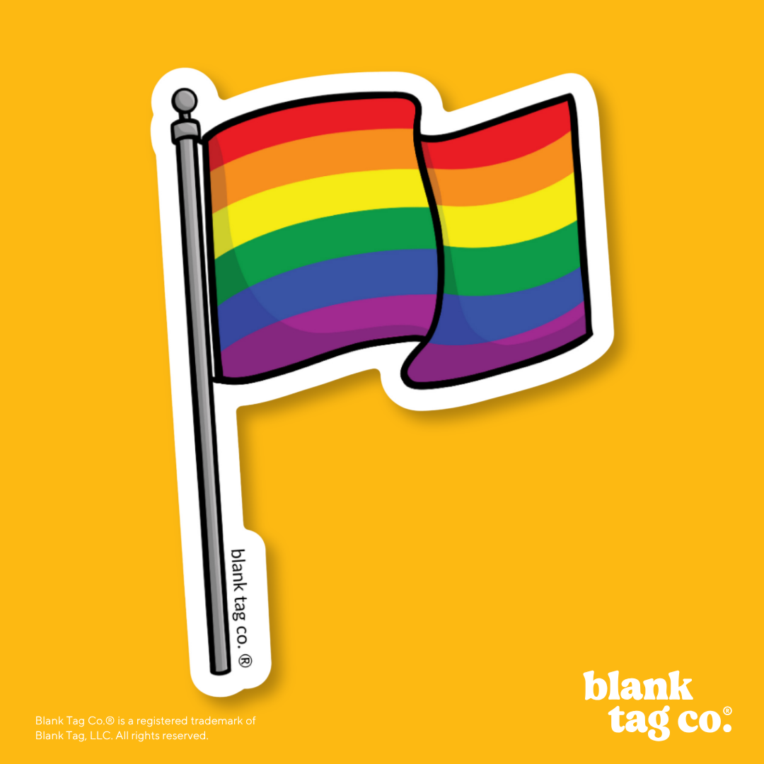Blank Tag Co.® Waterproof Sticker - Pride Flag