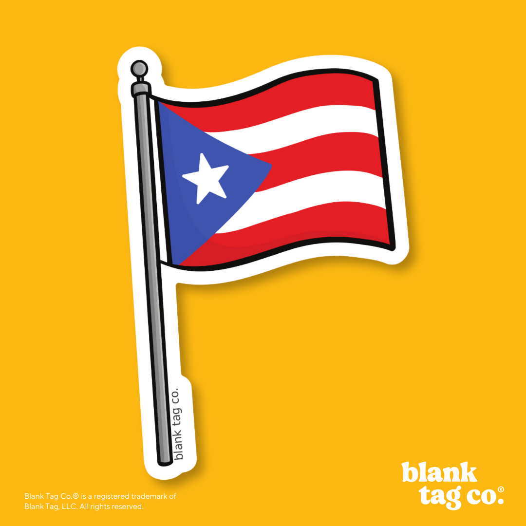 Blank Tag Co.® Waterproof Sticker - Puerto Rico Flag