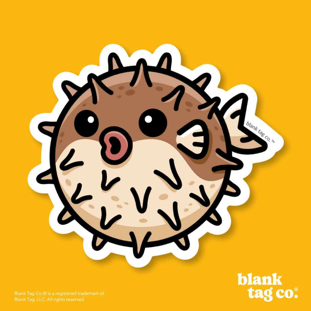 Blank Tag Co.® Waterproof Sticker - Pufferfish