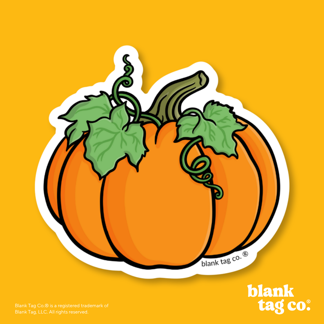 Blank Tag Co.® Waterproof Sticker - Pumpkin