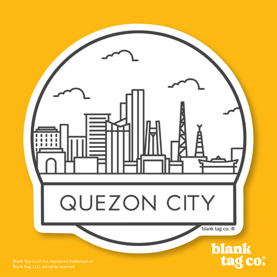 Blank Tag Co.® Waterproof Sticker - Quezon City Cityscape