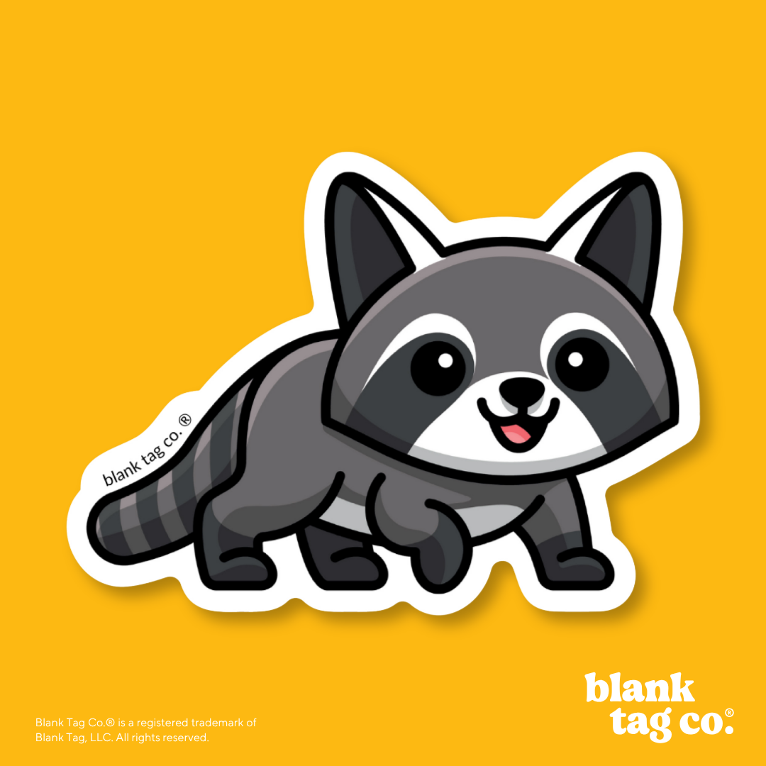 Blank Tag Co.® Waterproof Sticker - Raccoon