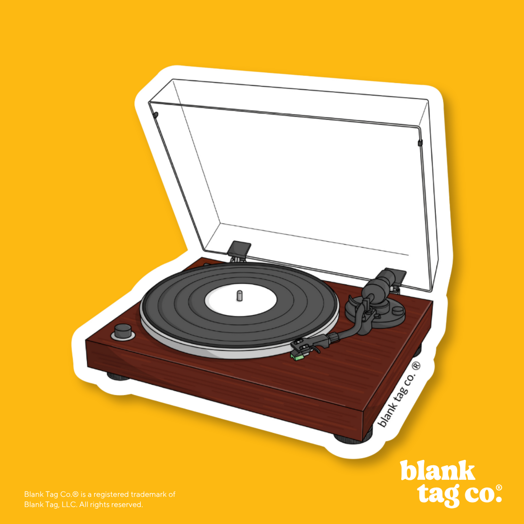 Blank Tag Co.® Waterproof Sticker - Record Player