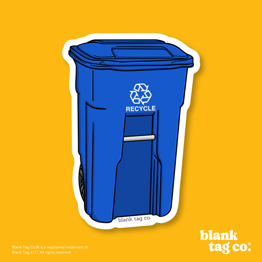 Blank Tag Co.® Waterproof Sticker - Recycling Bin