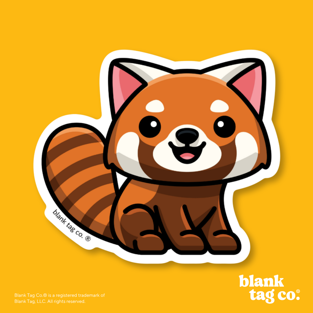 Blank Tag Co.® Waterproof Sticker - Red Panda