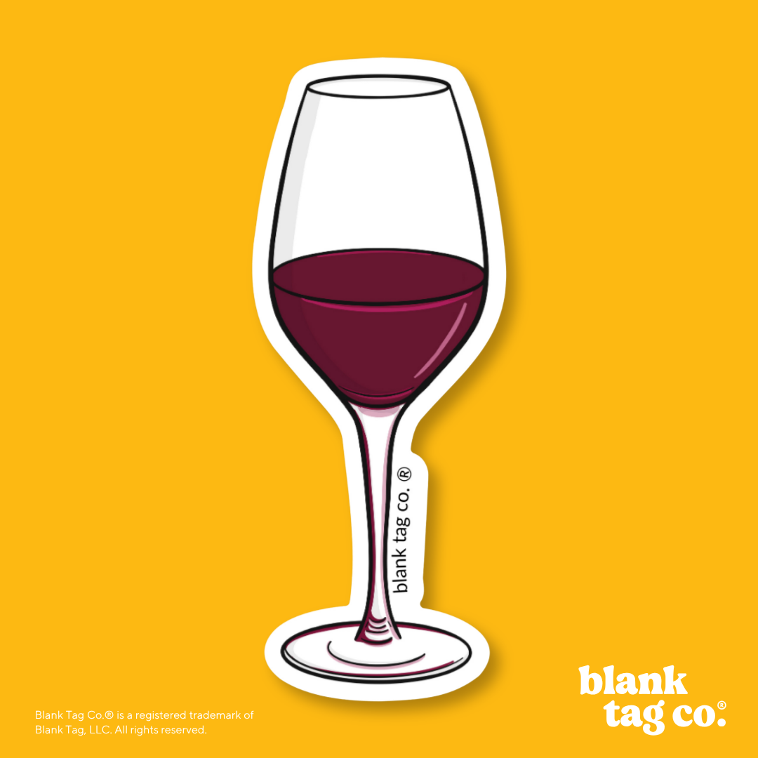 Blank Tag Co.® Waterproof Sticker - Red Wine