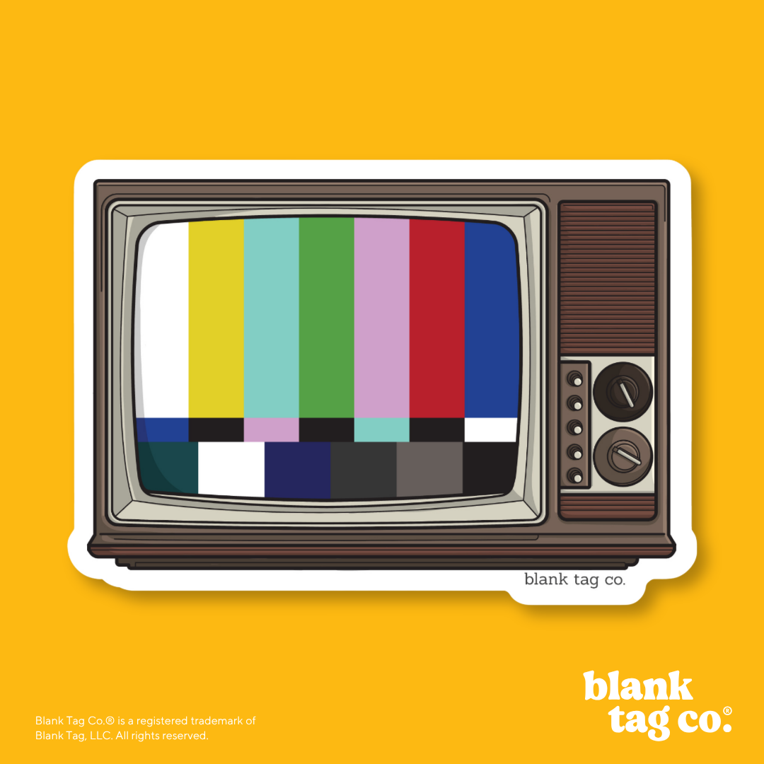 Blank Tag Co.® Waterproof Sticker - Retro TV