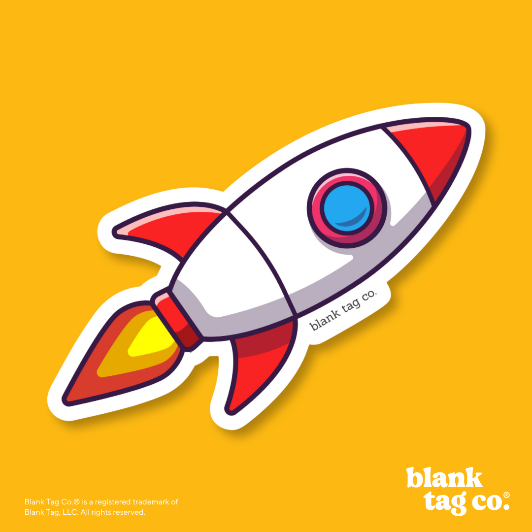 Blank Tag Co.® Waterproof Sticker - Rocketship