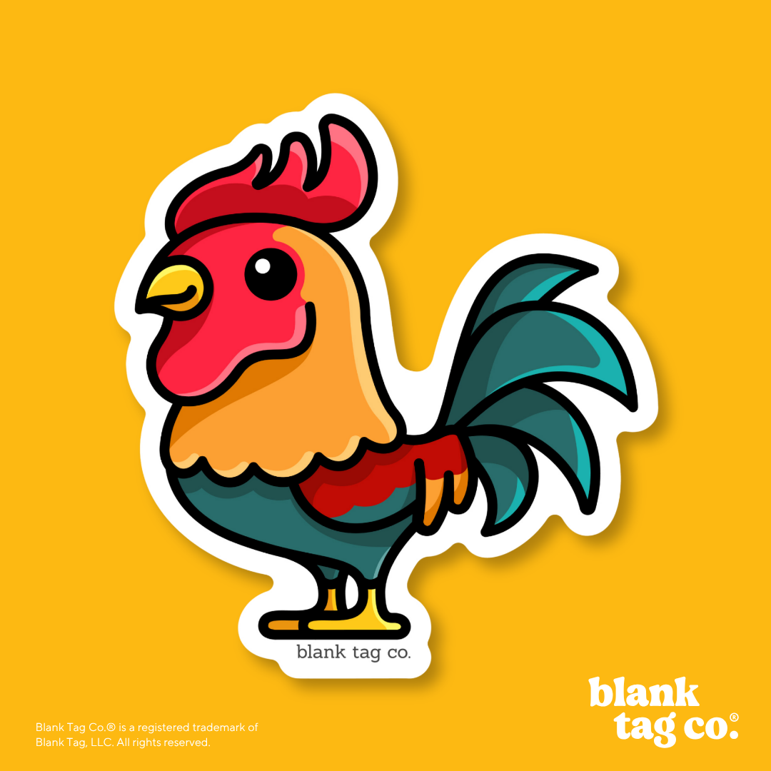 Blank Tag Co.® Waterproof Sticker - Rooster