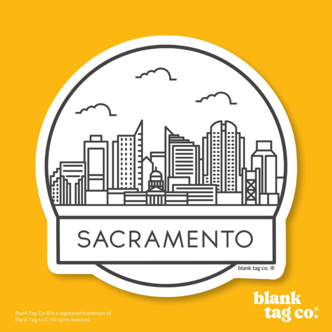 Blank Tag Co.® Waterproof Sticker - Sacramento Cityscape