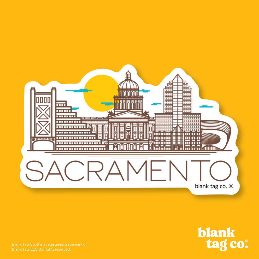 Blank Tag Co.® Waterproof Sticker - Sacramento Monuments