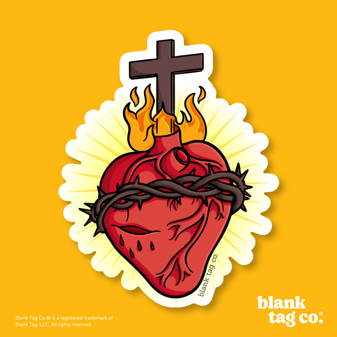 Blank Tag Co.® Waterproof Sticker - Sacred Heart