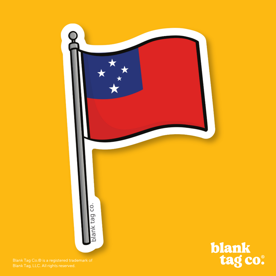 Blank Tag Co.® Waterproof Sticker - Samoa Flag