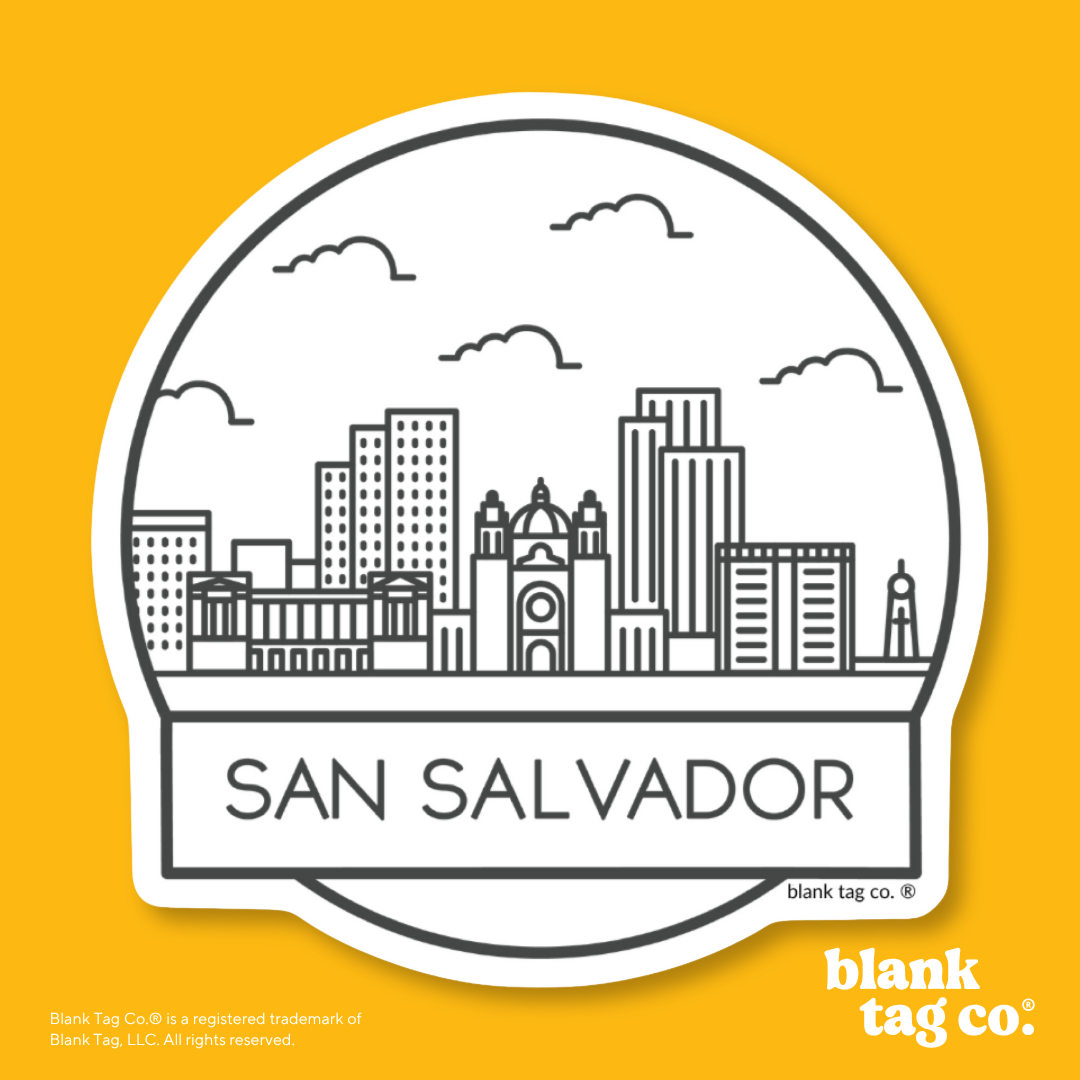 Blank Tag Co.® Waterproof Sticker - San Salvador Cityscape