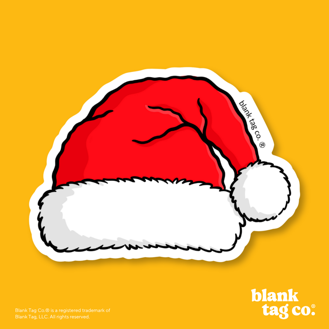 Blank Tag Co.® Waterproof Sticker - Santa Hat