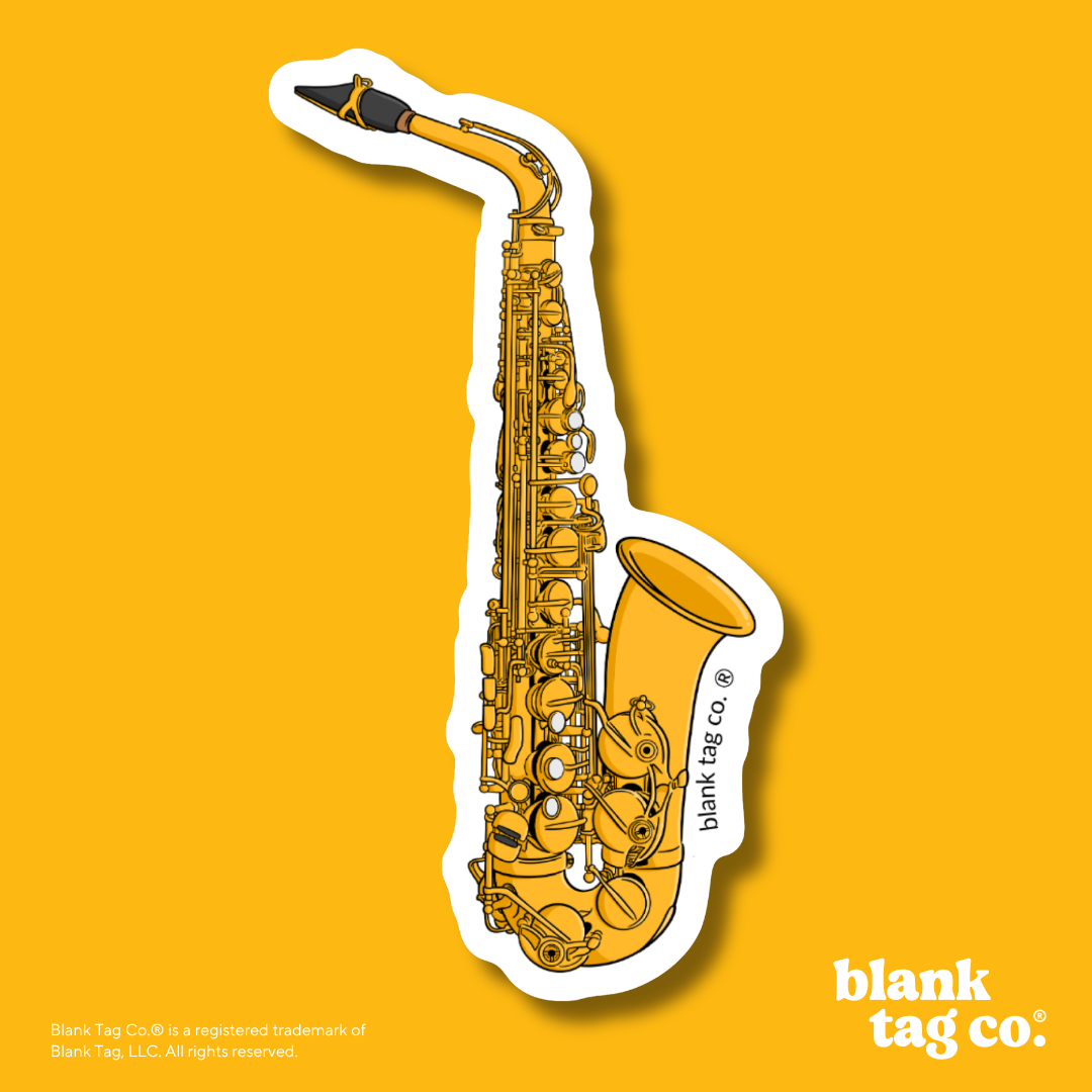 Blank Tag Co.® Waterproof Sticker - Saxophone