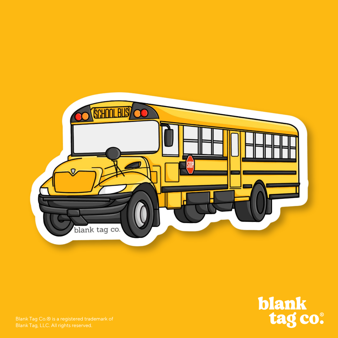 Blank Tag Co.® Waterproof Sticker - School Bus