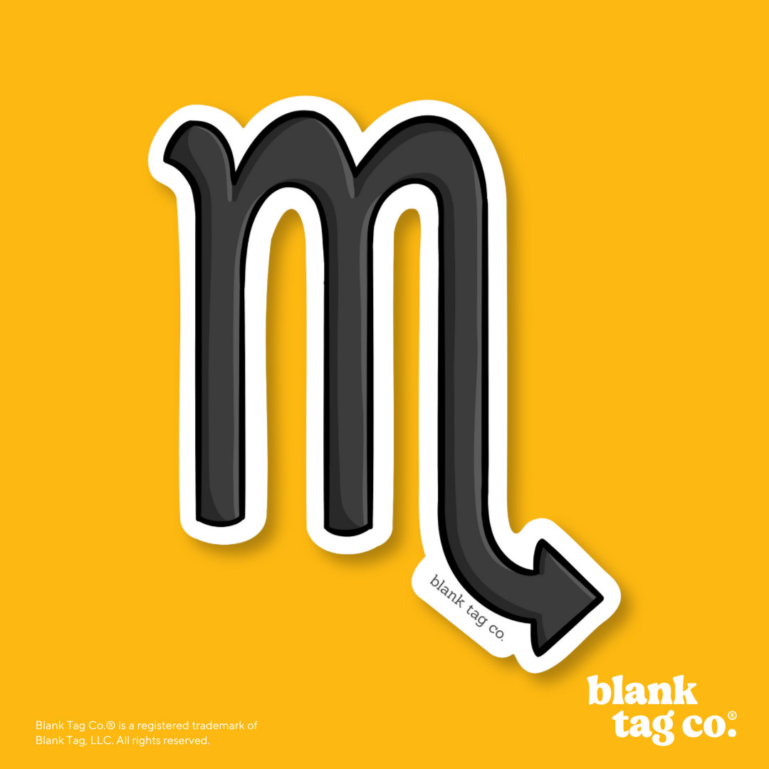 Blank Tag Co.® Waterproof Sticker - Scorpio Sign