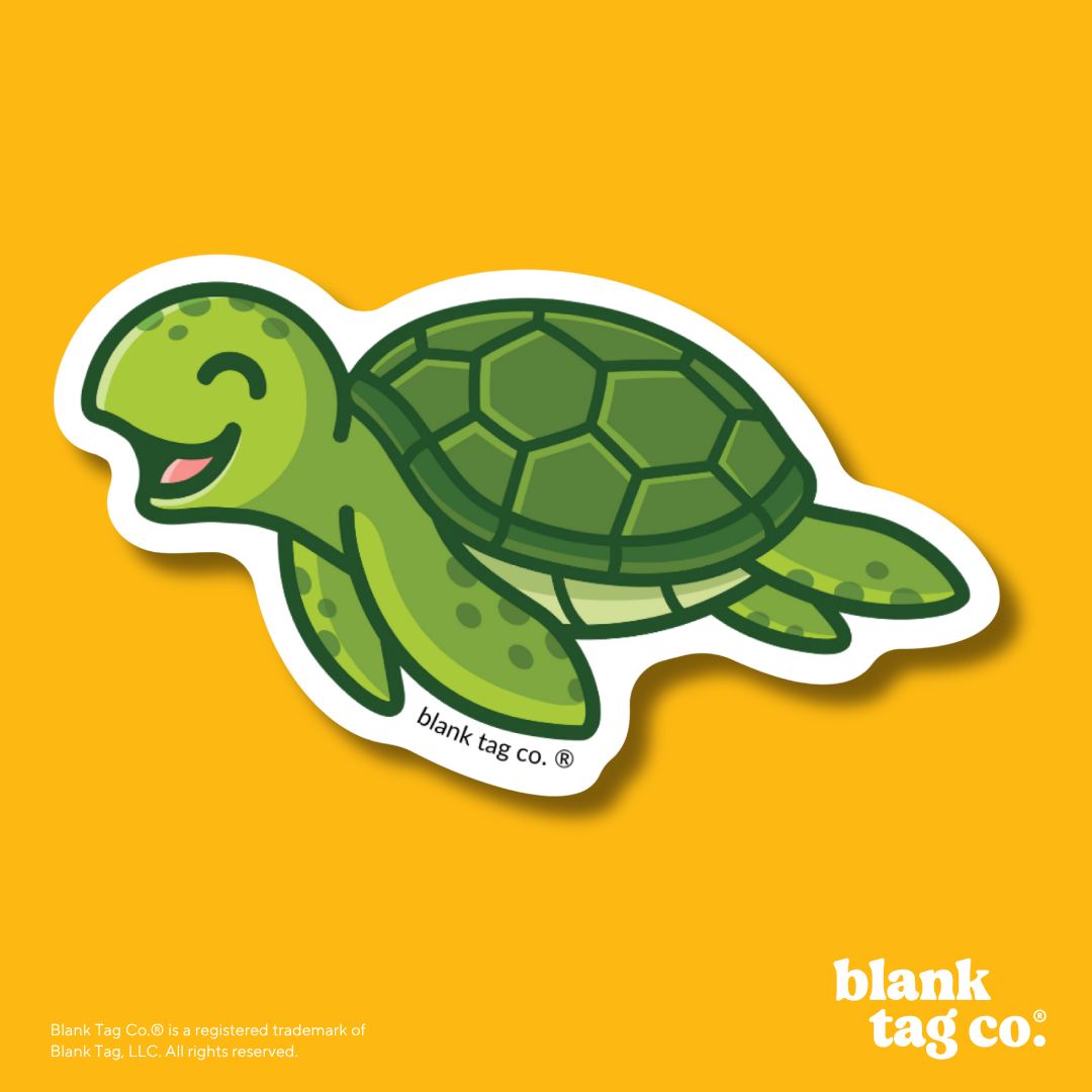 Blank Tag Co.® Waterproof Sticker - Sea Turtle