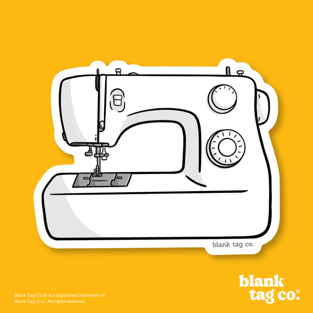 Blank Tag Co.® Waterproof Sticker - Sewing Machine