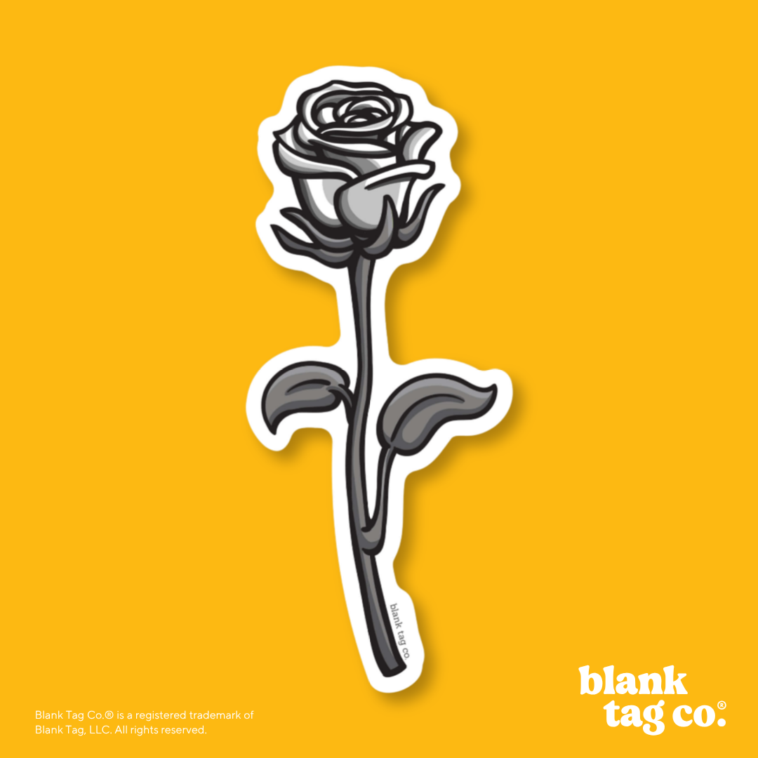 Blank Tag Co.® Waterproof Sticker - Sexy Silver Rose