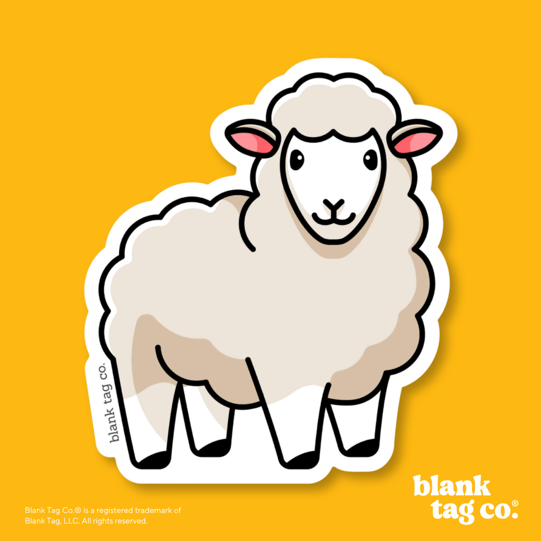 Blank Tag Co.® Waterproof Sticker - Sheep