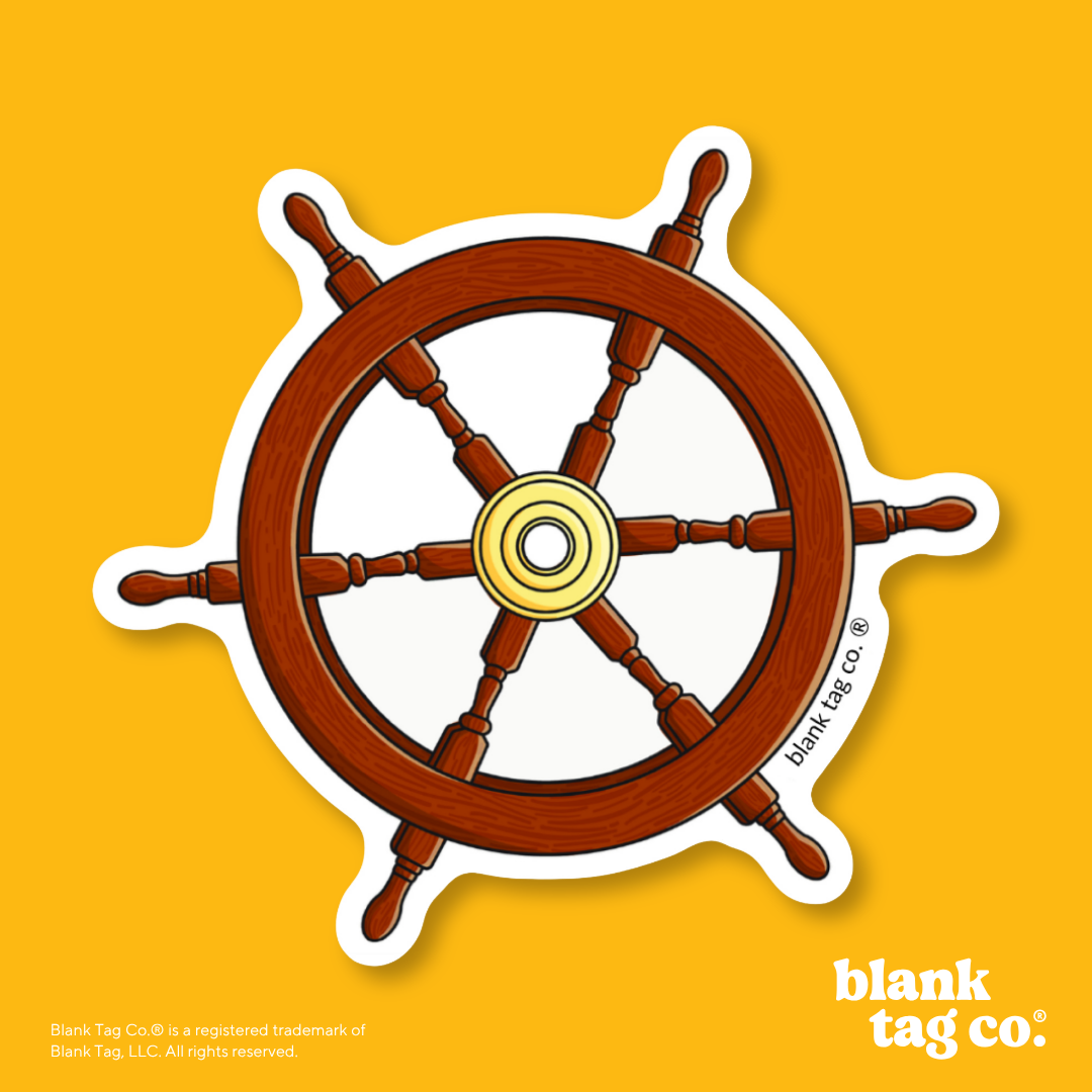 Blank Tag Co.® Waterproof Sticker - Ship's Wheel