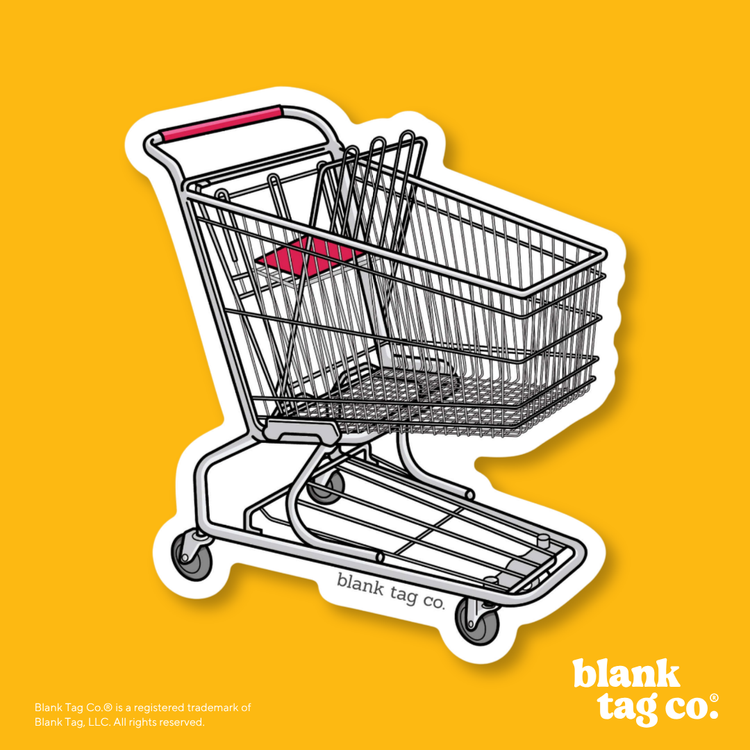 Blank Tag Co.® Waterproof Sticker - Shopping Cart