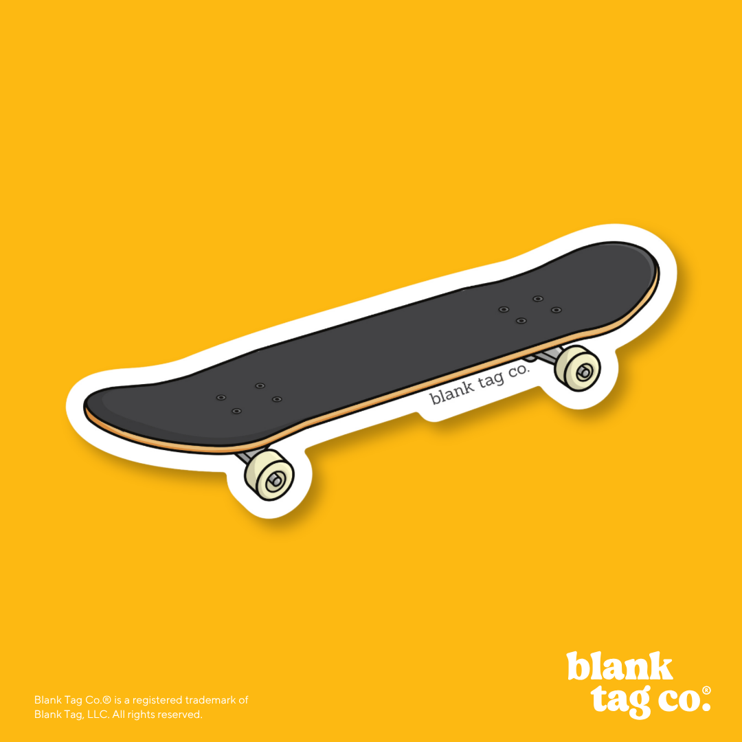 Blank Tag Co.® Waterproof Sticker - Skateboard