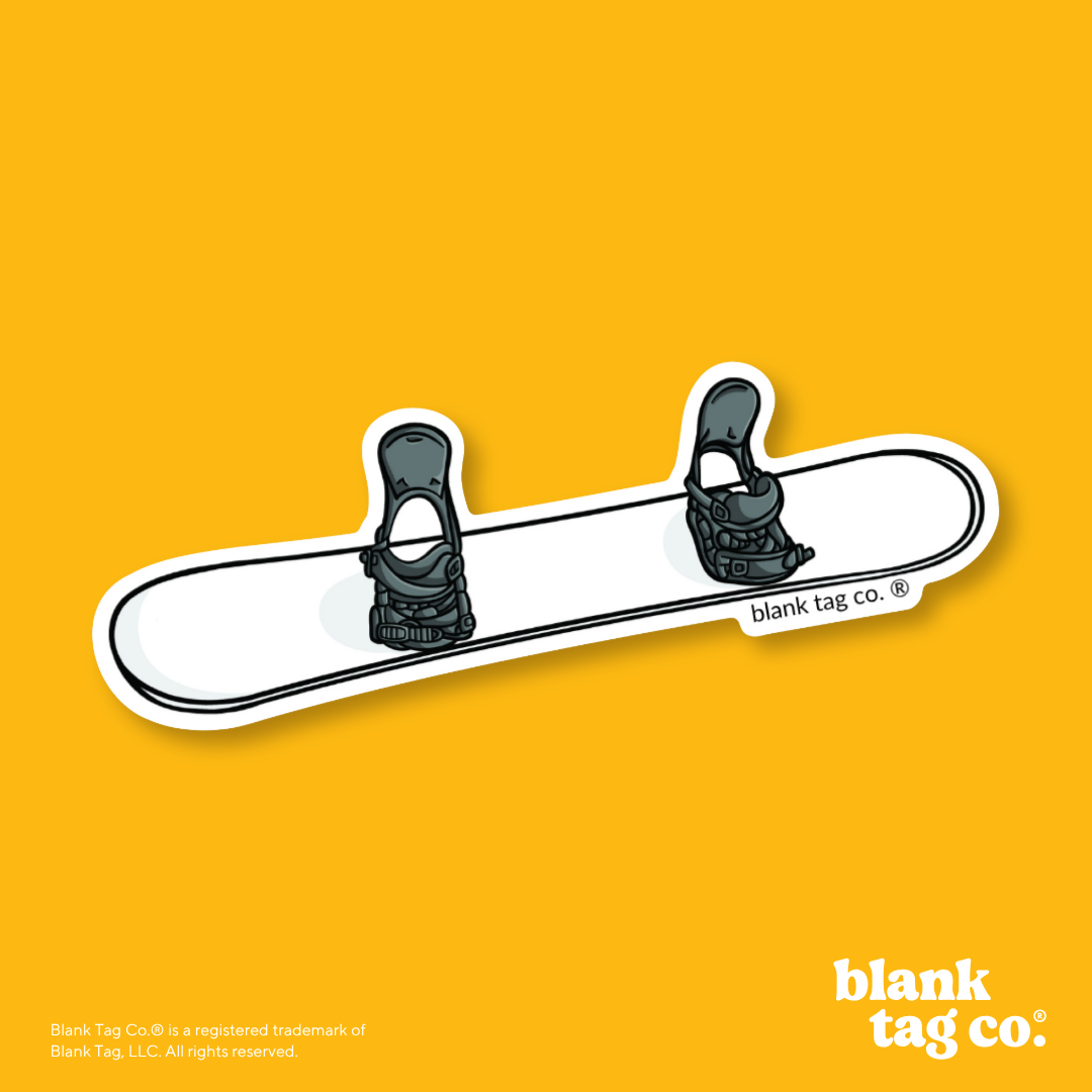 Blank Tag Co.® Waterproof Sticker - Snowboard