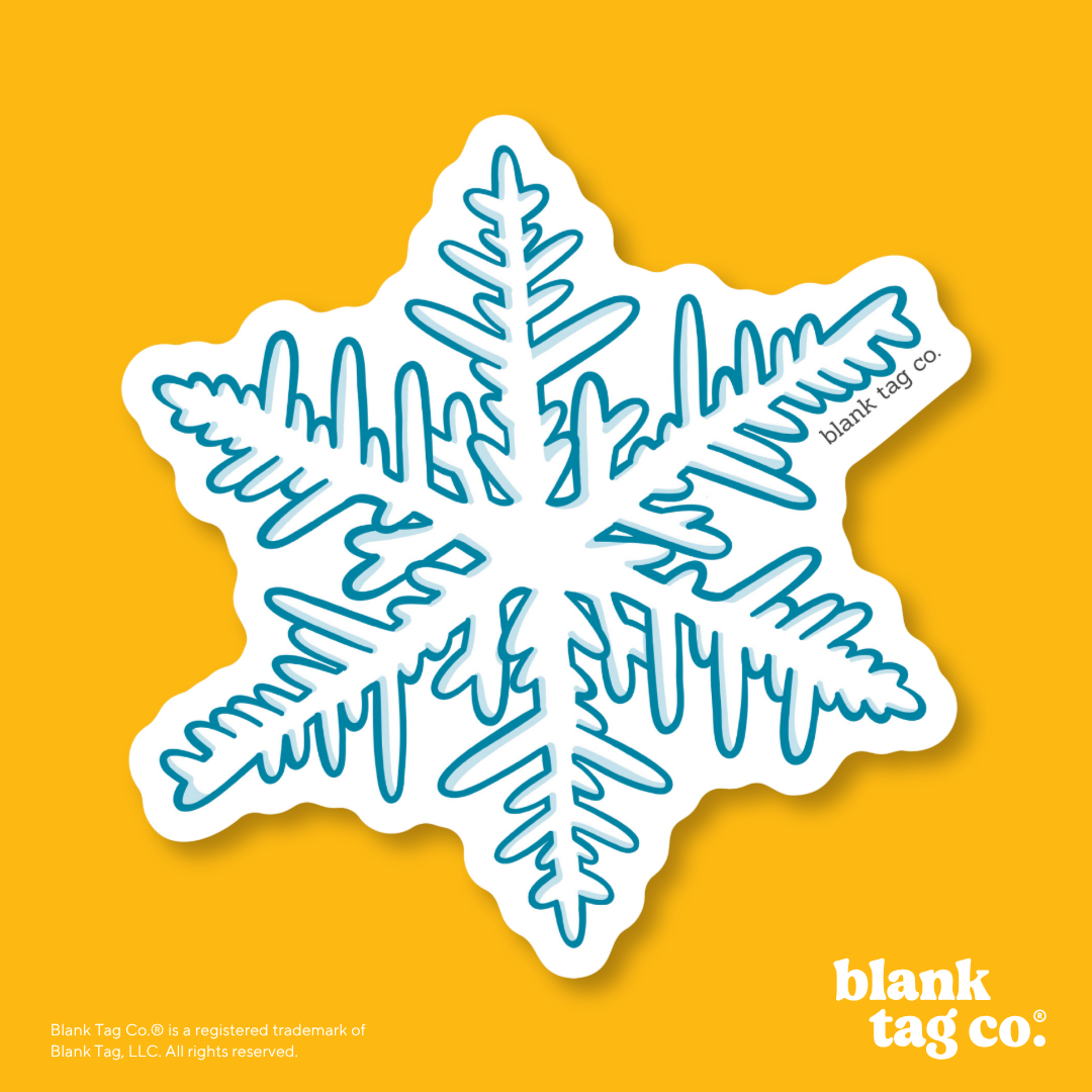 Blank Tag Co.® Waterproof Sticker - Snowflake