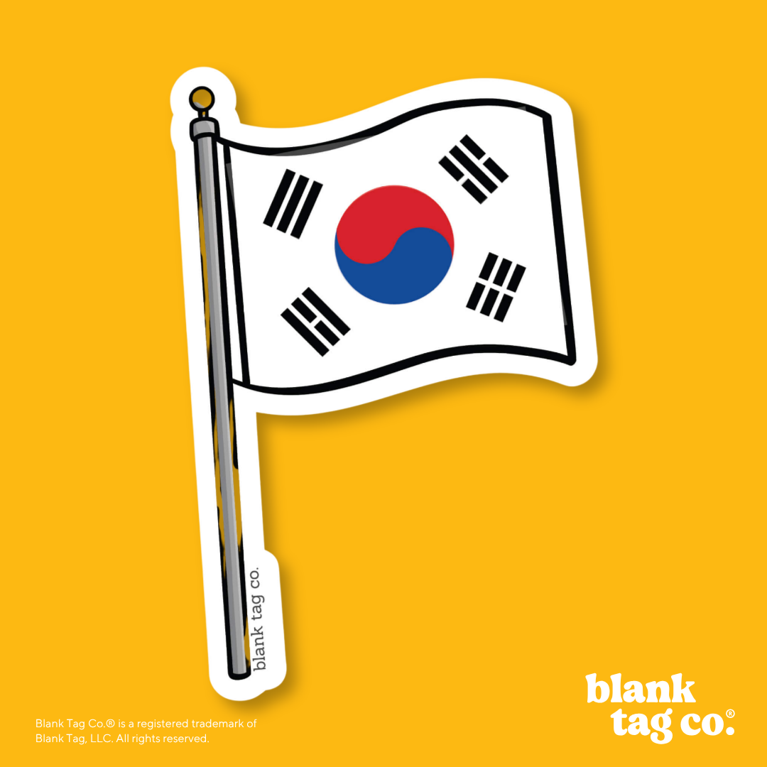 Blank Tag Co.® Waterproof Sticker - South Korea Flag