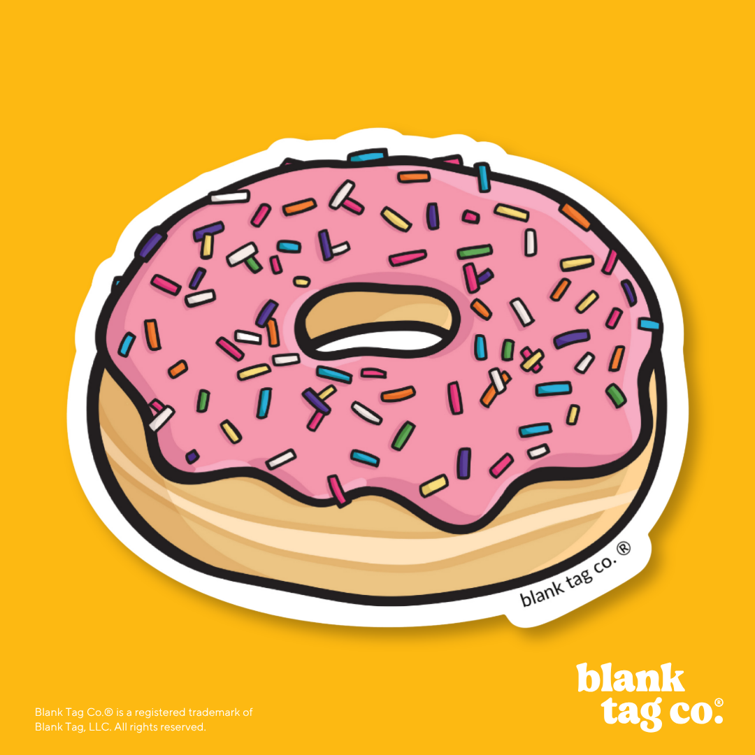 Blank Tag Co.® Waterproof Sticker - Sprinkled Donut