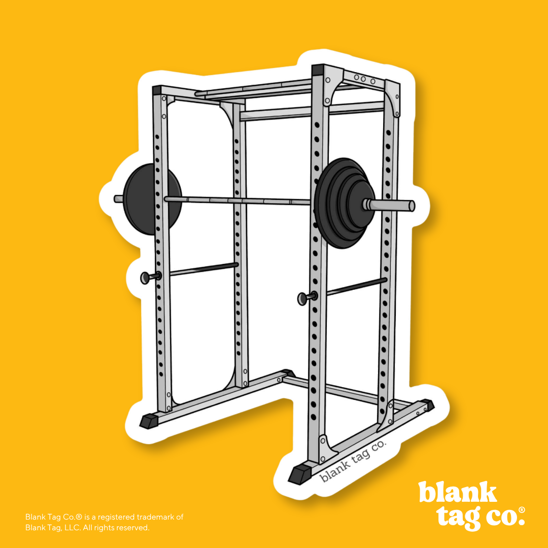 Blank Tag Co.® Waterproof Sticker - Squat Rack