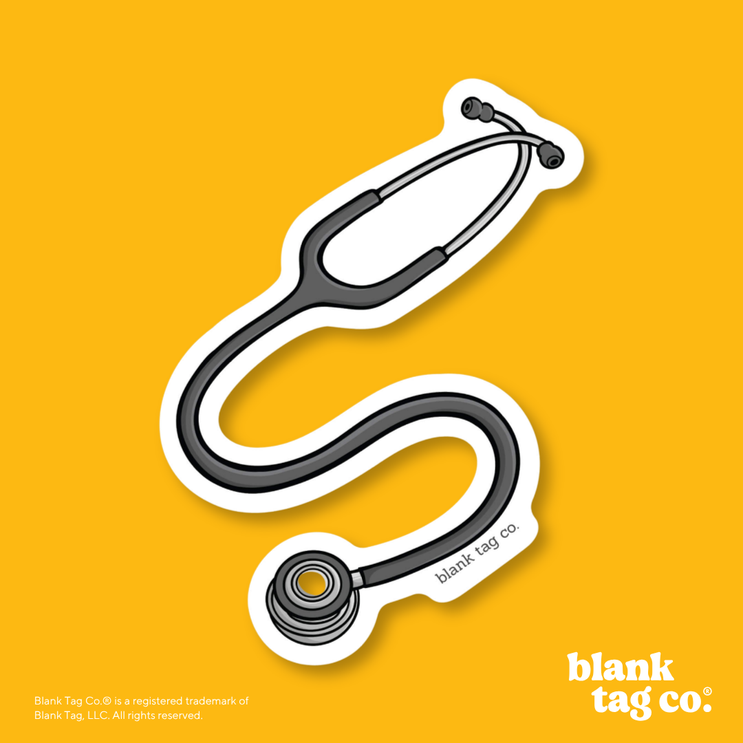 Blank Tag Co.® Waterproof Sticker - Stethoscope