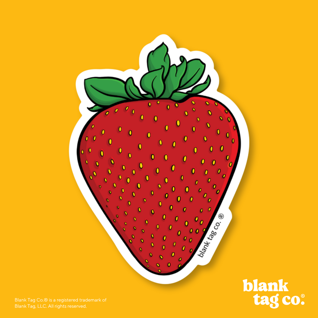 Blank Tag Co.® Waterproof Sticker - Strawberry