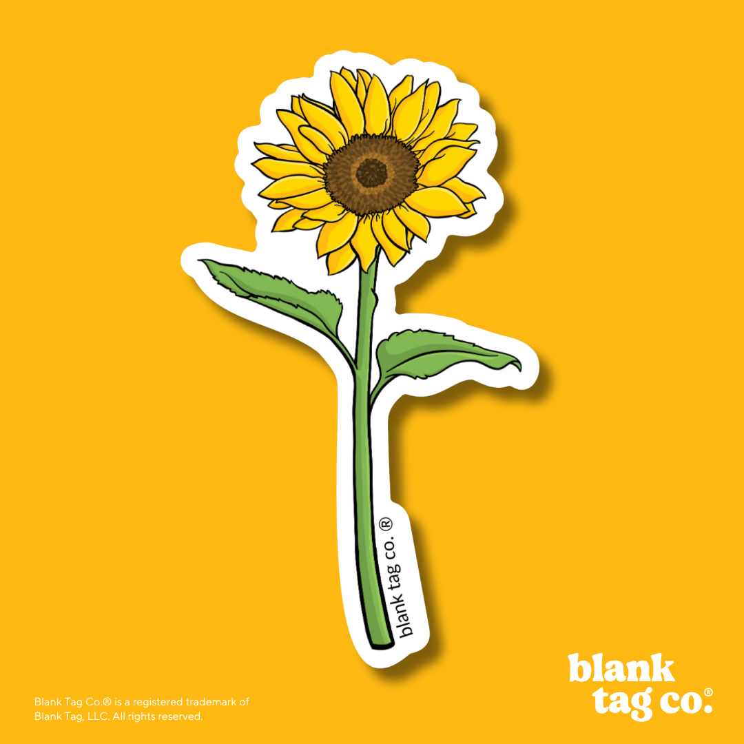Blank Tag Co.® Waterproof Sticker - Sunflower